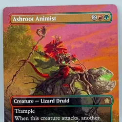 Ashroot Animist 0345 Rare Borderless MTG Foundations FDN Lizard Druid NM - Image 1