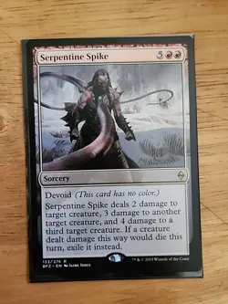 Serpentine Spike - Battle for Zendikar - MTG Magic - Rare - Red Sorcery - Image 1