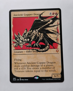 Magic: The Gathering Ancient Copper Dragon Showcase CLB #396 Mythic Red EN 2022 - Image 1
