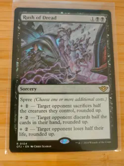 MTG Rush of Dread 0104 Outlaws of Thunder Junction M/NM Free UK P&P - Image 1