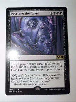 Peer into the Abyss #117 (NM) Core Set 2021 M21 Magic MTG - Image 1