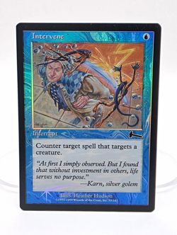 Intervene FOIL Holo 33/143 Interrupt Blue English 1999 MTG Urza's Legacy - Image 1