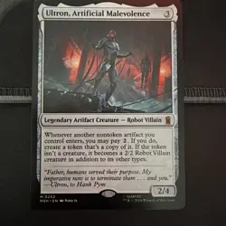 MTG Ultron, Artificial Malevolence 252 Marvel Super Heroes Mythic Rare NM - Image 3