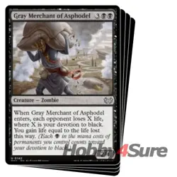 Gray Merchant Of Asphodel X4 M/NM MTG Duskmourn: House Of Horror: Commander - Image 1
