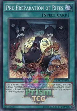 Pre-Preparation of Rites super rare SHVI-EN065 Yugioh - Image 1