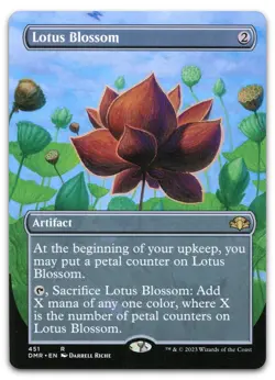 Lotus Blossom (Borderless) #451 (NM) Dominaria Remastered DMR Magic MTG - Image 1