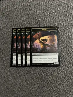 Set Of 5 Pirate Tokens Magic the Gathering Token Card - Image 1