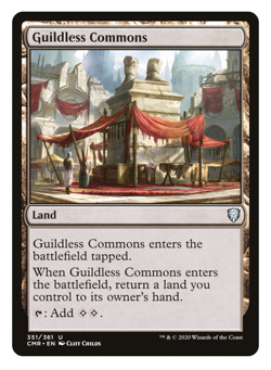 MTG - 1 x FOIL Guildless Commons - Uncommon Land - Commander Legends (CMR) - NM - Image 1