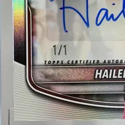 🔥2025-26 Bowman 1st Bowman Hailee Swain Auto Refractor 1 /1 Autograph🔥RARE - Image 5
