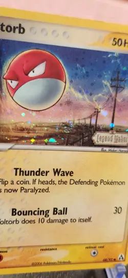 Voltorb 68/92 Legend Maker Reverse Holo 🌀SWIRL🌀 LP - Image 3