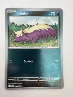 Pokemon TCG Stunky 053/086 Reverse Holo Chaos Rising Near Mint - Image 1
