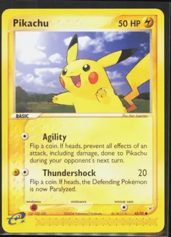 Pikachu Common Team Magma vs Team Aqua #43/95 [Near Mint] Pokemon TCG - Image 1