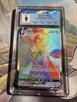 CGC 9 Pokemon TCG Scizor VMAX Darkness Ablaze Rainbow Secret Rare Card 193/189 - Image 1
