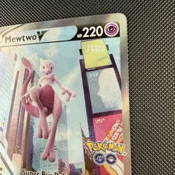 Pokemon TCG Mewtwo V 072/078 Pokemon GO Alternate Full Art Ultra Rare Holo Card - Image 4
