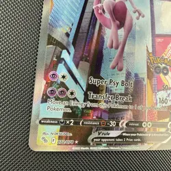 Pokemon TCG Mewtwo V 072/078 Pokemon GO Alternate Full Art Ultra Rare Holo Card - Image 5