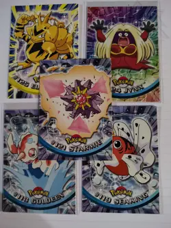 Topps Pokemon Electabuzz #125, Jynx #124 & More TV Animation 5-Card Lot - Image 1