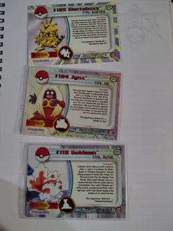 Topps Pokemon Electabuzz #125, Jynx #124 & More TV Animation 5-Card Lot - Image 3