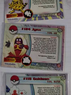 Topps Pokemon Electabuzz #125, Jynx #124 & More TV Animation 5-Card Lot - Image 5