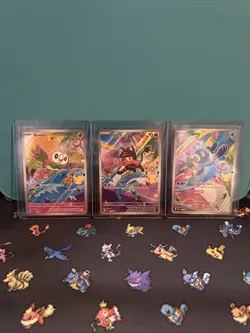 Pokemon TCG First Partner Illustration Collection Series 1 Gen 7 Alola starters - Image 1