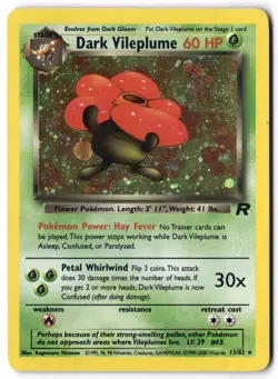 Pokemon Card - Dark Vileplume 13/82 Unlimited Holo Rare - Team Rocket - NM - Image 1