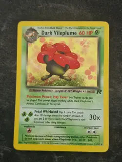 Pokemon Dark Vileplume TCG Team Rocket Holo Card 13/82 Unlimited Holo Rare - Image 1
