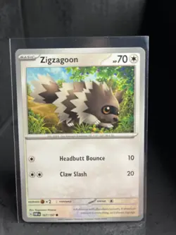 Pokemon TCG Zigzagoon Sv03: Obsidian Flames 167/197 Regular Common - Image 1