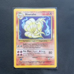 Pokemon TCG Ninetales Base Set 12/102 Holo Unlimited Holo Rare LP - Image 1