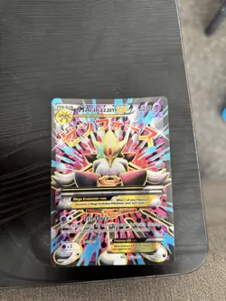Pokemon TCG Mega-Alakazam-EX Fates Collide Holo Card 118/124 Full Art LP-MP - Image 1