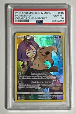 Mimikyu 245/236 Secret Rare FA Holo -2019 Pokemon SM Cosmic Eclipse- PSA 10 - Image 4