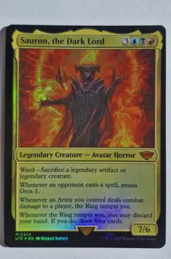 Sauron, the Dark Lord - Sauron The Lidless Eye - FOIL - NM - MTG - Mythic - LOTR - Image 3