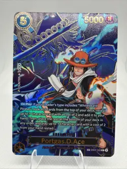 One Piece Portgas D Ace OP13 EB02-028 NM Carrying On His Will SP - Image 1