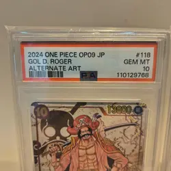 ONE PIECE PSA10 Gol D. Roger OP09-118 Alt Art Set of 2 Variants Japan PSA10 MINT - Image 2