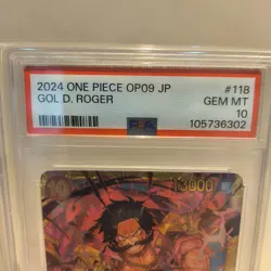ONE PIECE PSA10 Gol D. Roger OP09-118 Alt Art Set of 2 Variants Japan PSA10 MINT - Image 4