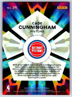 2023-24 Panini Prizm #25 Cade Cunningham Kaleidoscopic - Image 2