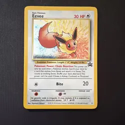 Pokemon Eevee Black Star Promo Card 11 WOTC 1999-2000 - Image 1