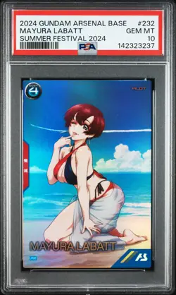 2024 MOBILE SUIT GUNDAM ARSENAL BASE PROMO #232 MAYURA LABATT PSA 10 - Image 1
