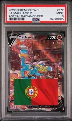 *PORTUGUESE* Pokemon Card PSA 9 Machamp V Astral Radiance Alt Art 172/189 2022 - Image 1