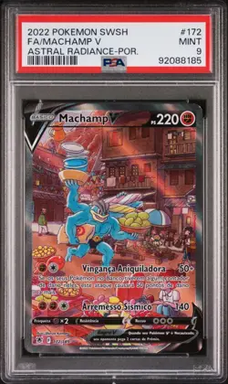*PORTUGUESE* Pokemon Card PSA 9 Machamp V Astral Radiance Alt Art 172/189 2022 - Image 2