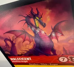 Disney Lorcana Maleficent Monstrous Dragon 108/204 Cold Foil Rare NM - Image 3