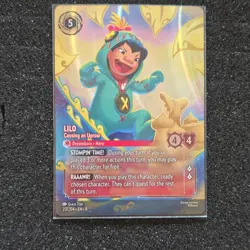 Disney Lorcana TCG Lilo Causing An Uproar Enchanted # 217/204 Pack Fresh NM Card - Image 1