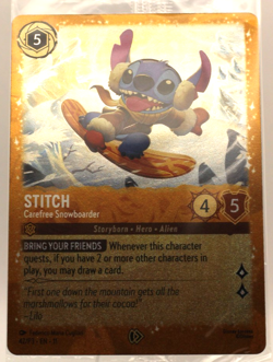 Sealed - Stitch Carefree Snowboarder - Lorcana Winterspell - Foil Promo 42/P3 - Image 3