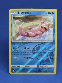 Slowpoke Reverse Holo 42/214 Unbroken Bonds Pokemon Card Tcg Ccg 2019 - Image 1