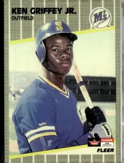 2001 Fleer Baseball Ken Griffey Jr. Fleer Rookie Reprint Card #548 - Image 1