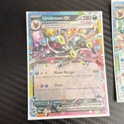 Pokemon TCG Prismatic Evolutions 5-Card ex Lot Tera Holo Umbreon Eevee + - Image 2