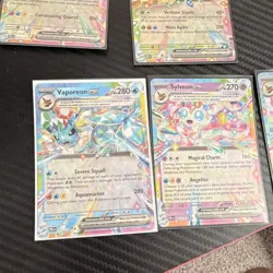 Pokemon TCG Prismatic Evolutions 5-Card ex Lot Tera Holo Umbreon Eevee + - Image 3