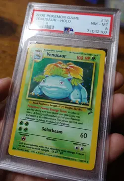 Venusaur 18/130 PSA 8 Base Set 2 Holo Rare 2000 Pokemon Card Graded - Image 3
