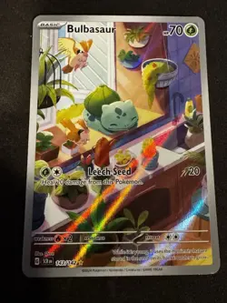 Bulbasaur 143/142 Stellar Crown Illustration Rare NM+ Pokemon Card 2024 - Image 1