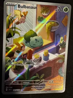 Bulbasaur 143/142 Stellar Crown Illustration Rare NM+ Pokemon Card 2024 - Image 2