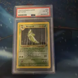 Pokemon Metapod 54/102 Base Set Uncommon Regular PSA 6 Trading Card - Image 1