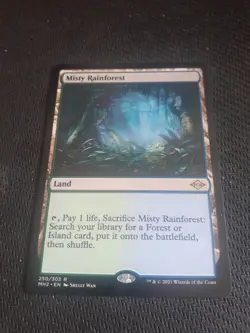 MTG Magic the Gathering Misty Rainforest Modern Horizons Rare Fetchland Card - Image 1